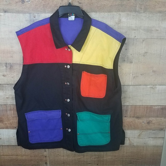 Coats | Vintage Zanadi Color Block Vest 